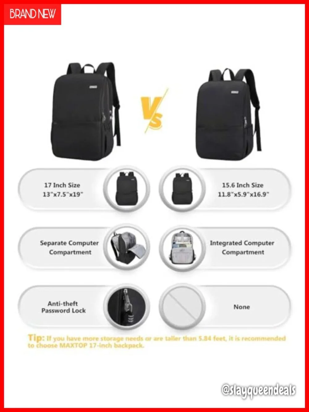 Water Resistant Laptop Backpack Anti Theft Business Travel Bookbag Fits 15.6